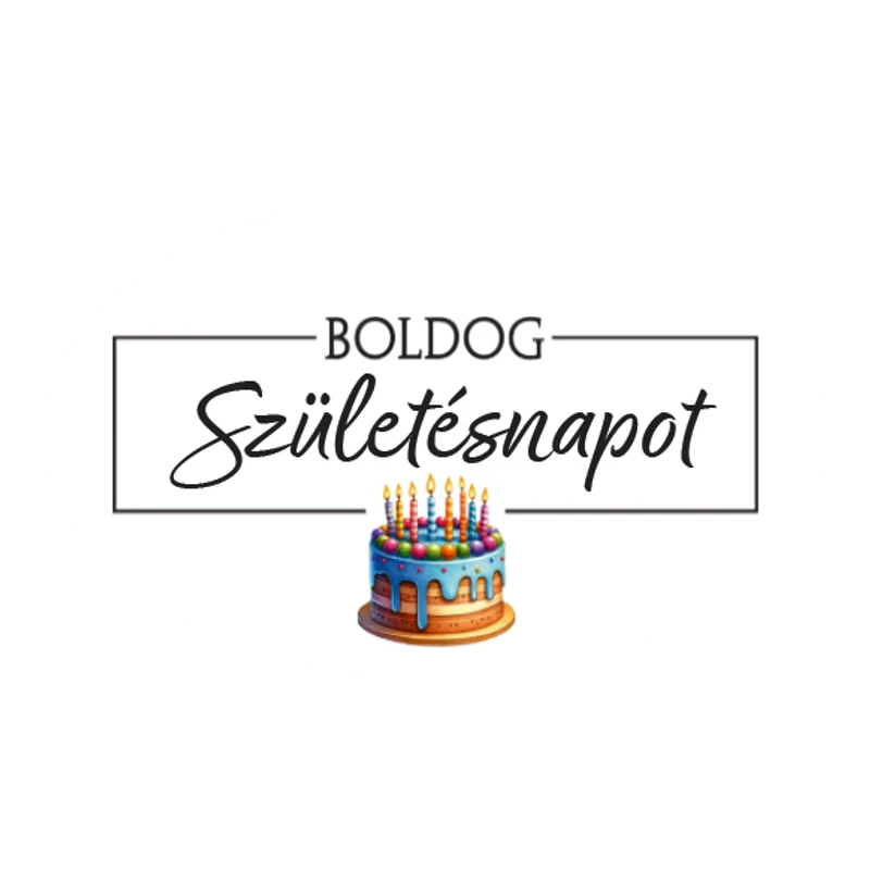 Matrica - Boldog születésnapot átlátszó matricák 24db/lap