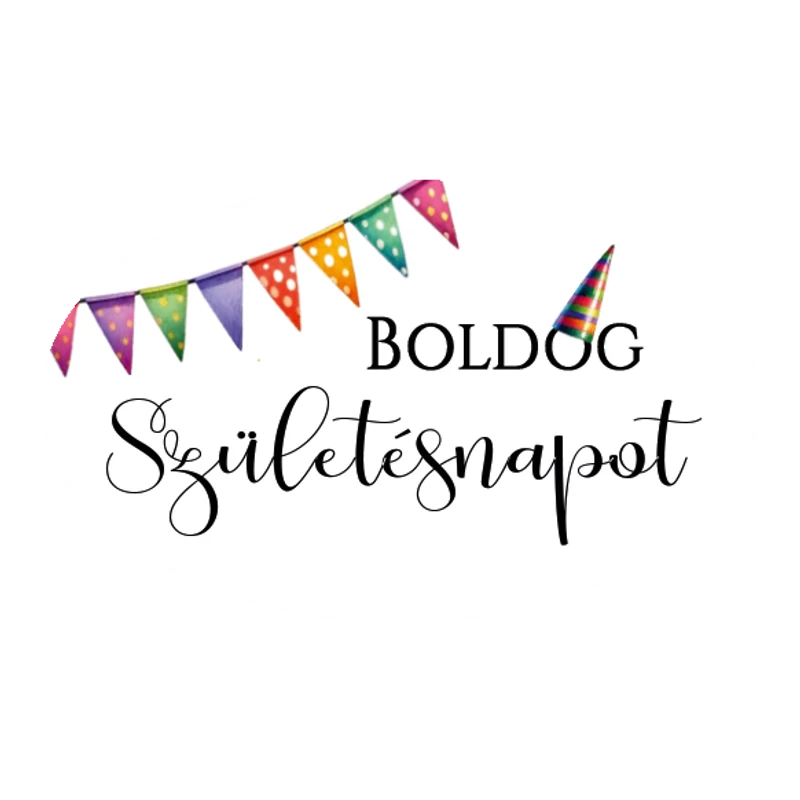 Matrica - Boldog születésnapot átlátszó matricák 24db/lap