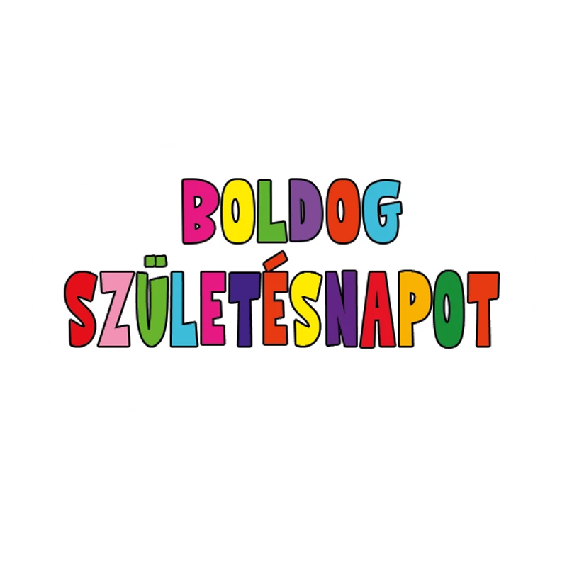 Matrica - Boldog születésnapot átlátszó matricák 24db/lap