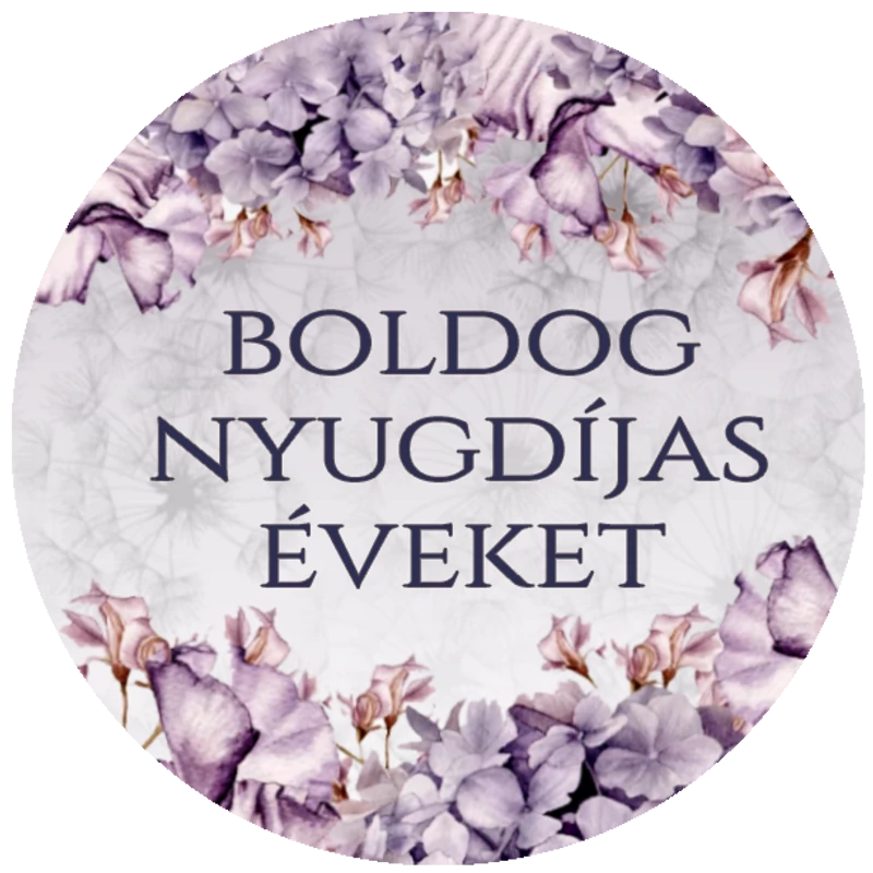 Matrica - Nyugdíjas kerek matricák 15db/lap