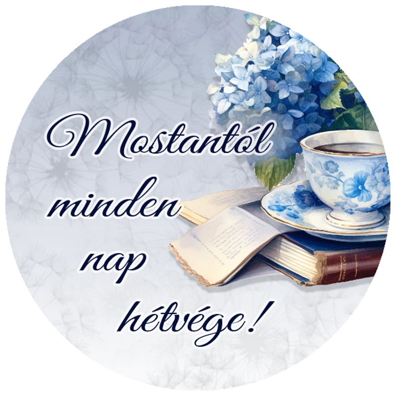 Matrica - Nyugdíjas kerek matricák 15db/lap