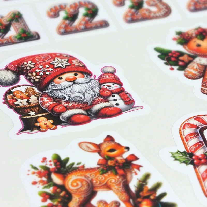 Matrica - Mézi adventi készülődés - fehér 29db/lap