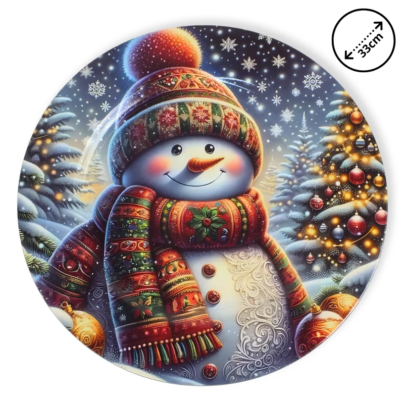 Műanyag karácsonyi kerek tálcák 33cm - Kosárbolt.hu