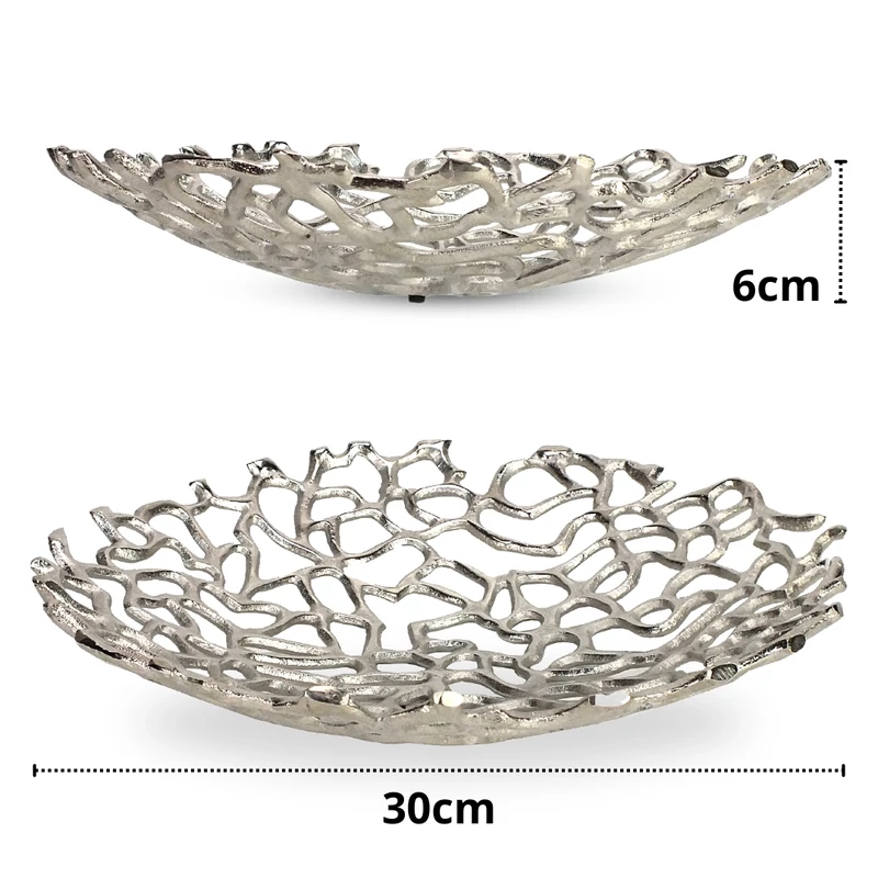 Áttört Ezüst Tál 30cm