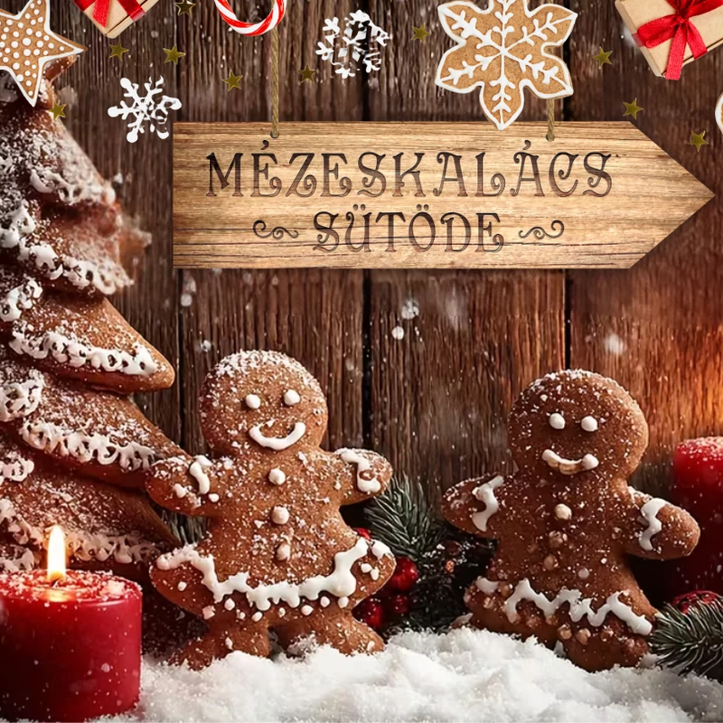 Nyomtatott fa nyíl - Mézeskalács sütöde 30cm