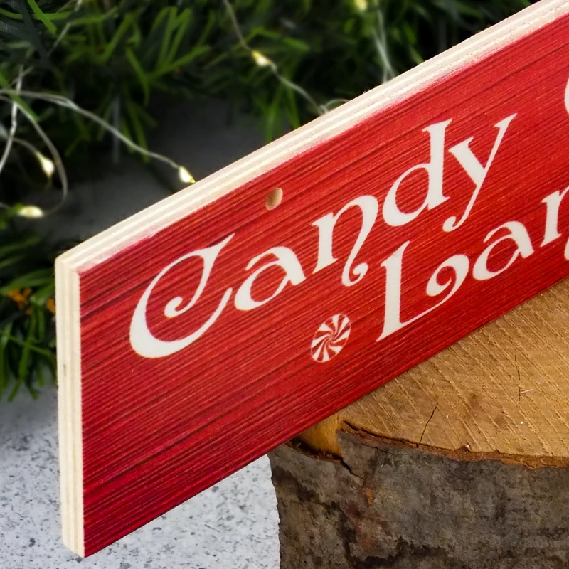Nyomtatott fa nyíl - Candy Cane Lane 30cm