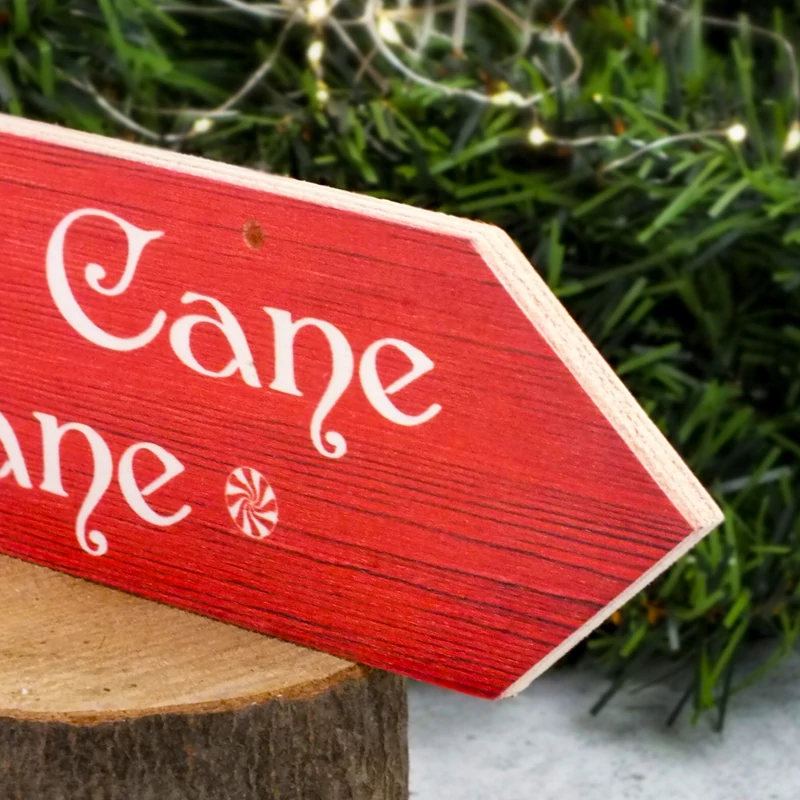 Nyomtatott fa nyíl - Candy Cane Lane 30cm
