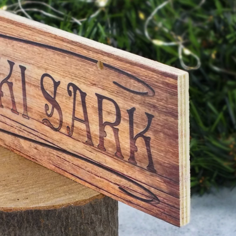 Nyomtatott fa nyíl - Északi sark barna 30cm