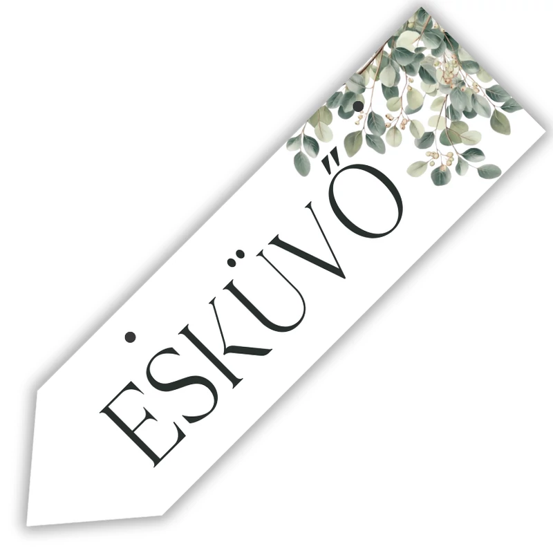 Esküvői iránymutató fa nyíl 30 cm