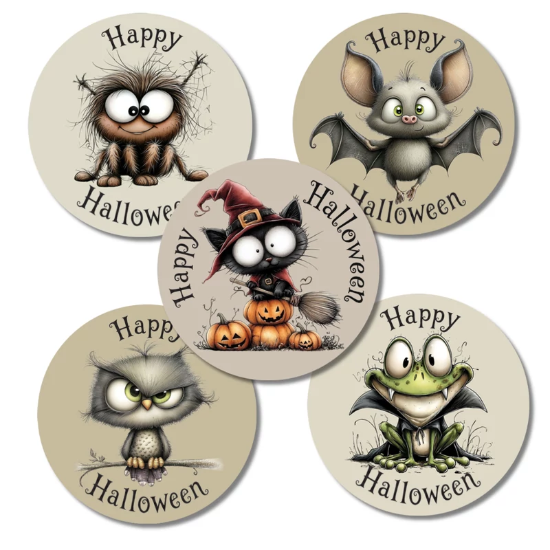 Halloween fa dekoráció szett 5 db