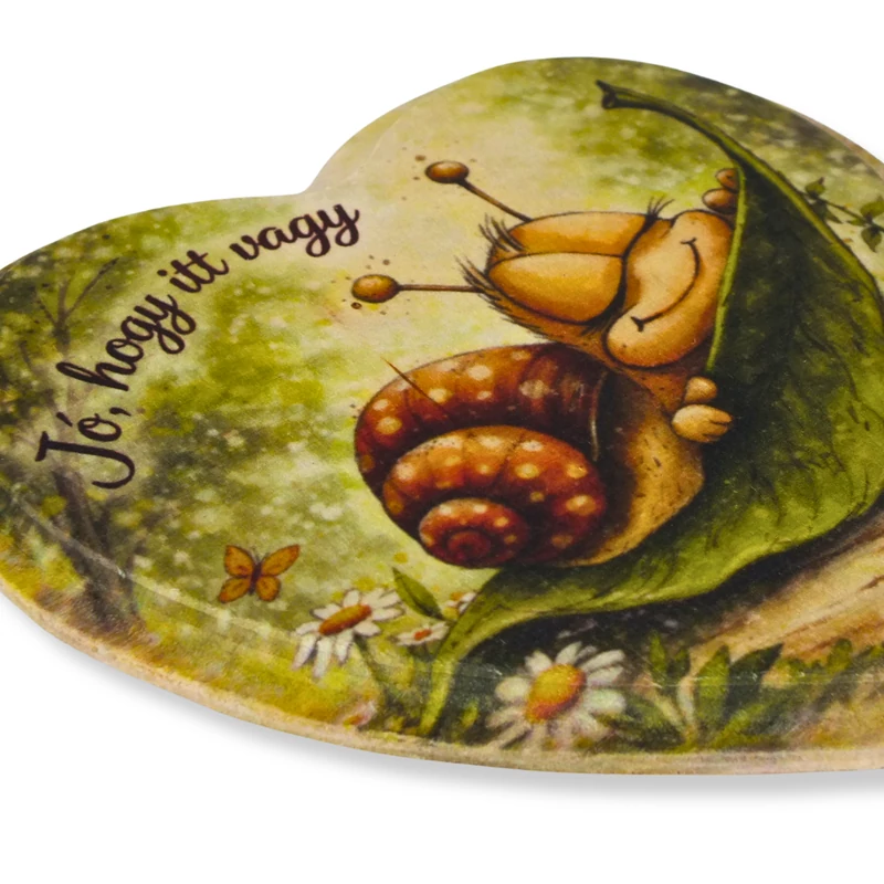 Nyomtatott natúr szív peremes - Csigás