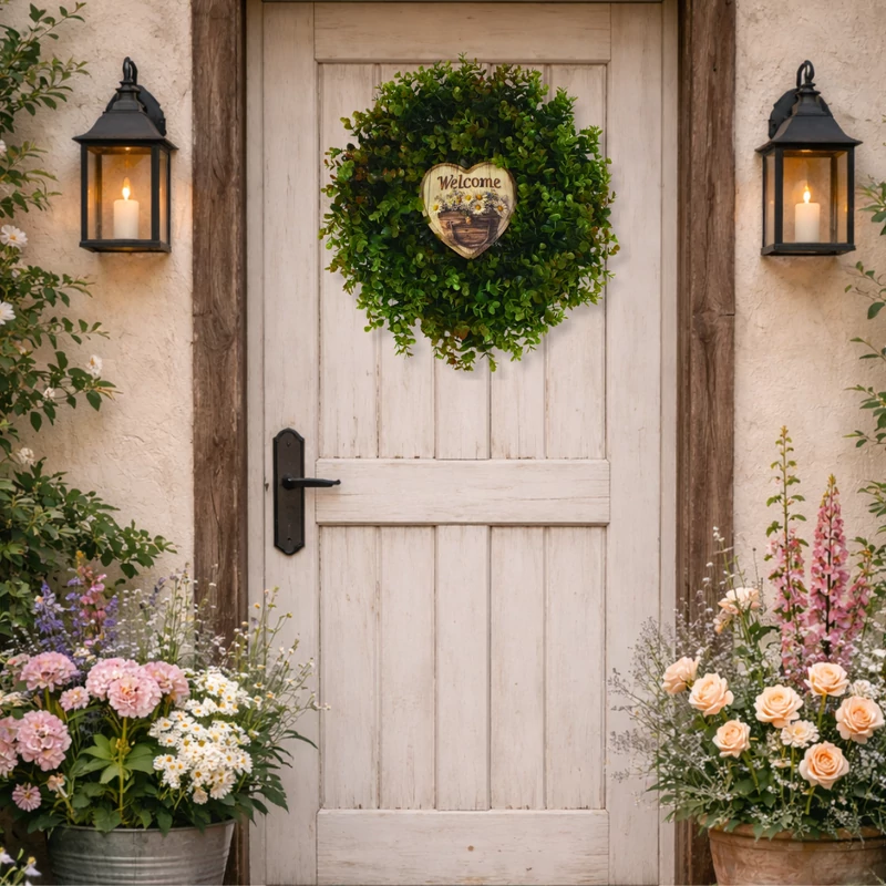 Nyomtatott natúr szív peremes - Welcome