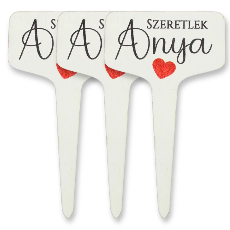 Fa beszúrós tábla Szeretlek Anya 3db - saját nyomtatás