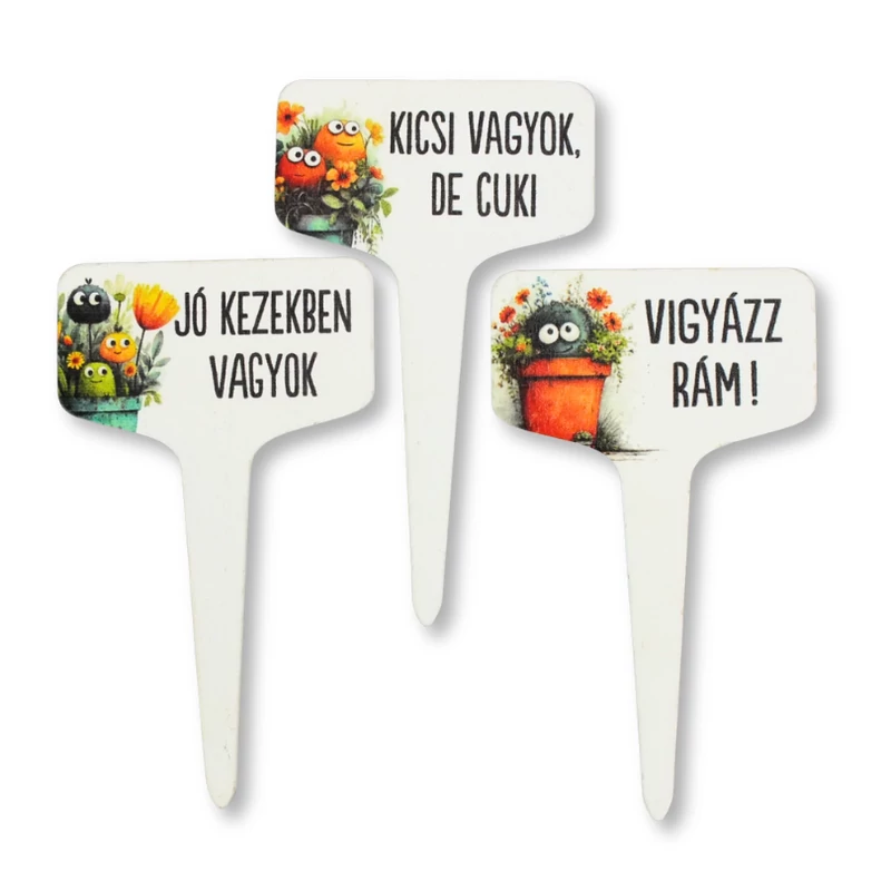 Fa beszúró tábla - Cserepes virágokhoz I. 3db/csomag