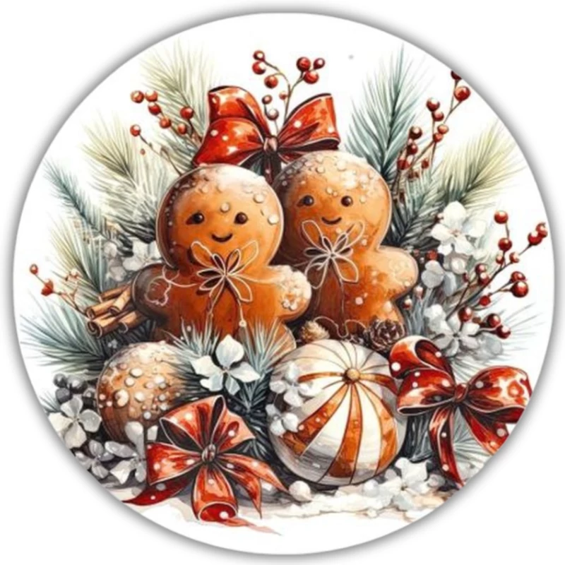 Nyomtatott fa tábla koszorú közép - Mézi pár 11,8cm