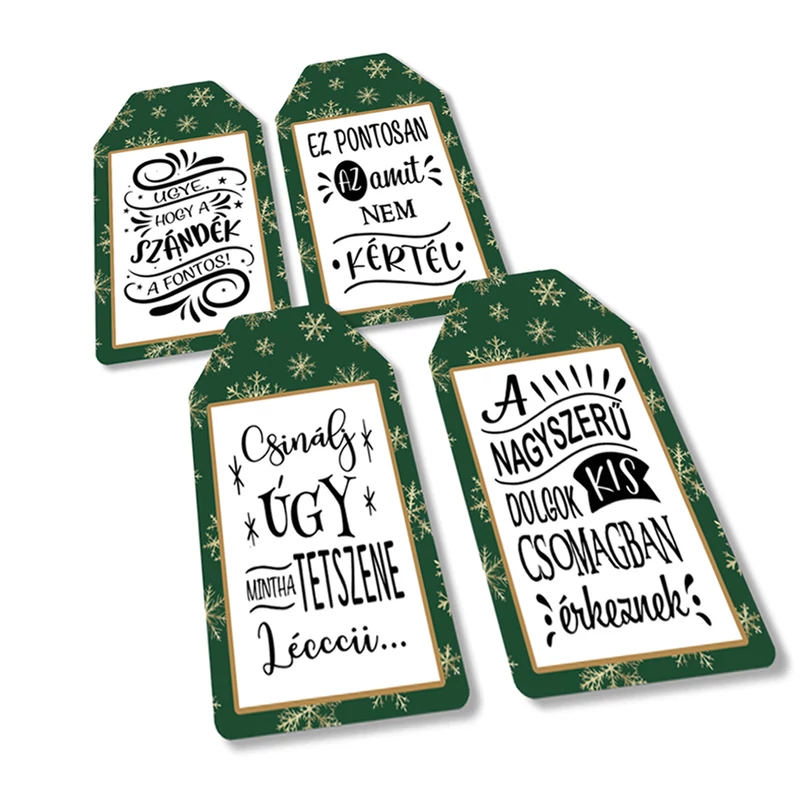 Ajándék kísérő táblák humoros 4db/csomag