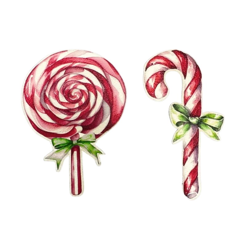 Nyomtatott dekorkarton - Karácsonyi nyalókák 2db