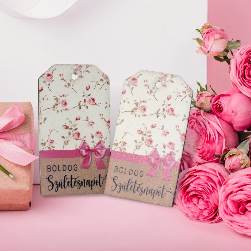Nyomtatott dekorkarton - Boldog születésnapot táblák 2db