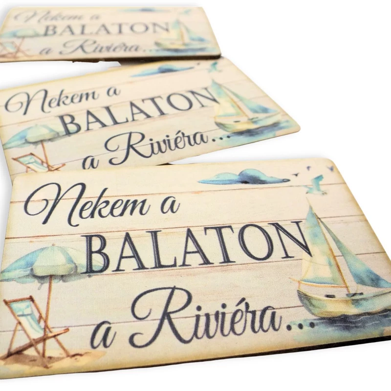 Nyomtatott dekorkarton - Nekem a Balaton.. tábla 3db/cs