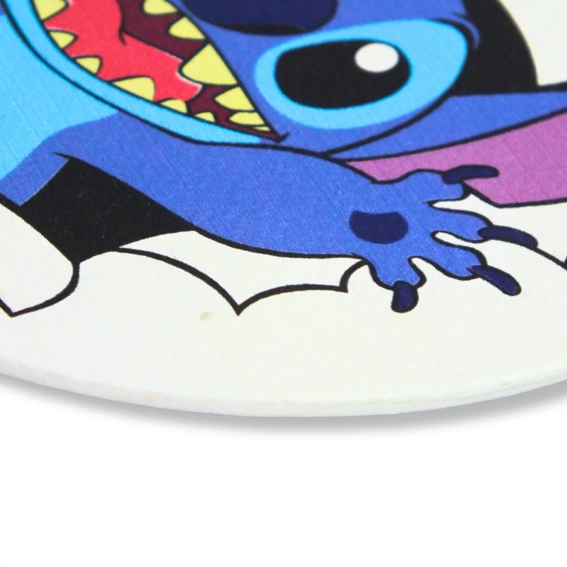 Nyomtatott fa tábla koszorú közép - Stitch vagyok! 11,8cm