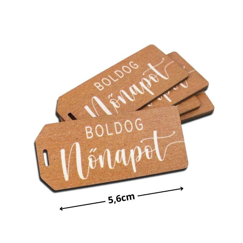 Nyomtatott dekorkarton - Boldog nőnapot scrapbook táblák 5db/cs natúr
