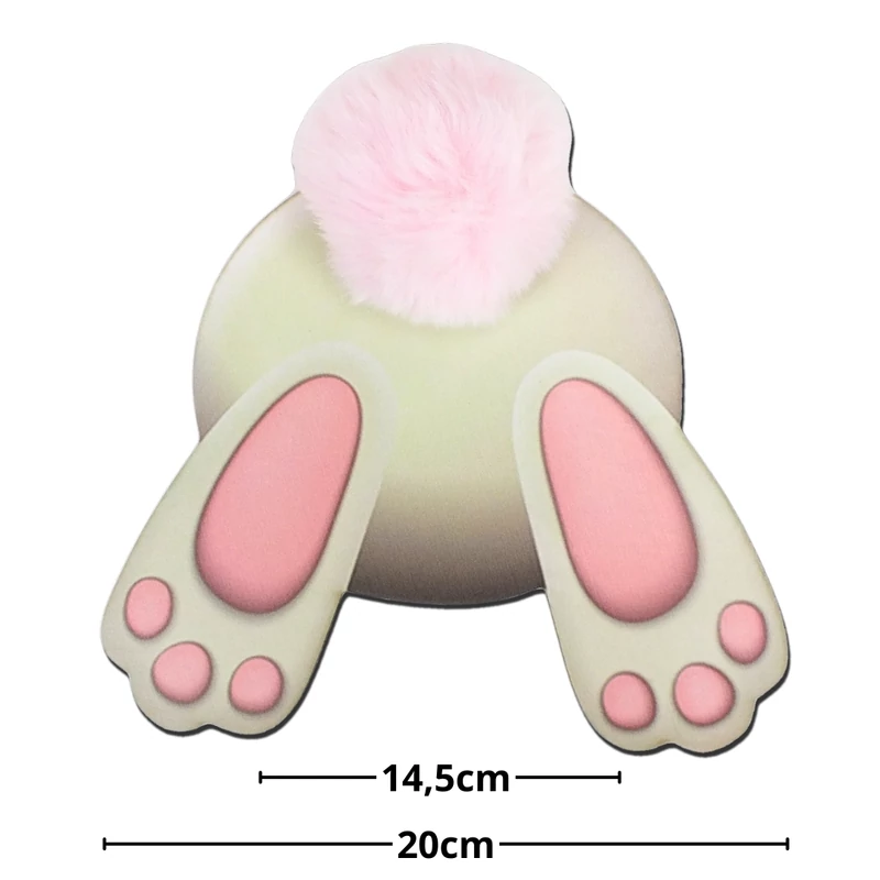 Nyomtatott dekorkarton - Nyuszi popi rózsaszín 20cm