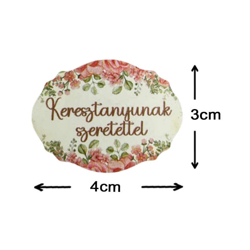 Nyomtatott dekorkarton - Keresztanyunak szerettel 5db/csomag