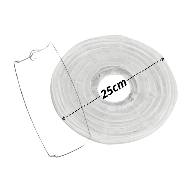 Papír lampion fehér 25cm