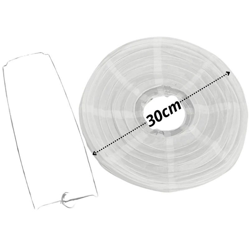Papír lampion fehér 30cm