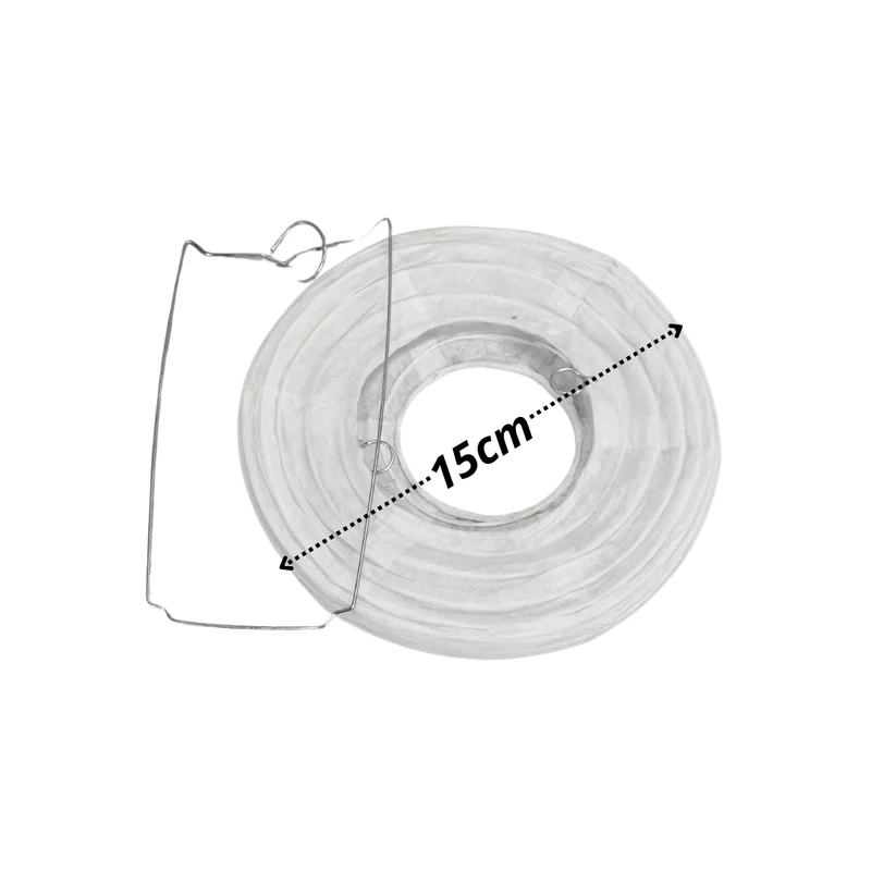 Papír lampion fehér 15cm