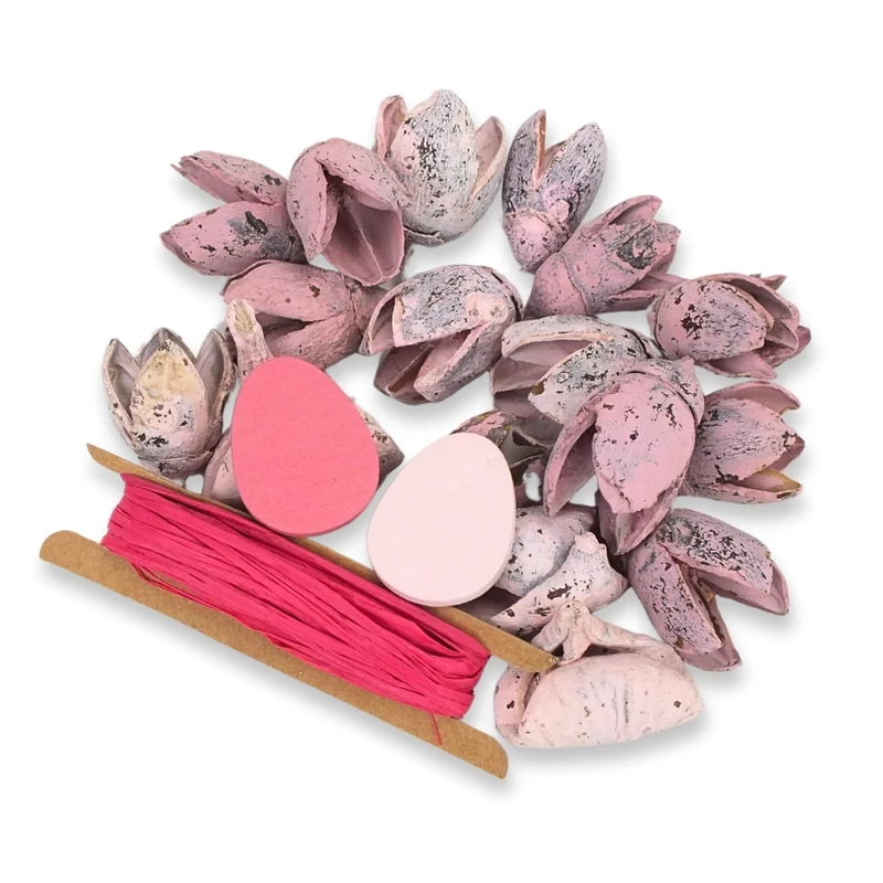 Kikelet terméscsomag raffiával - Rózsaszín