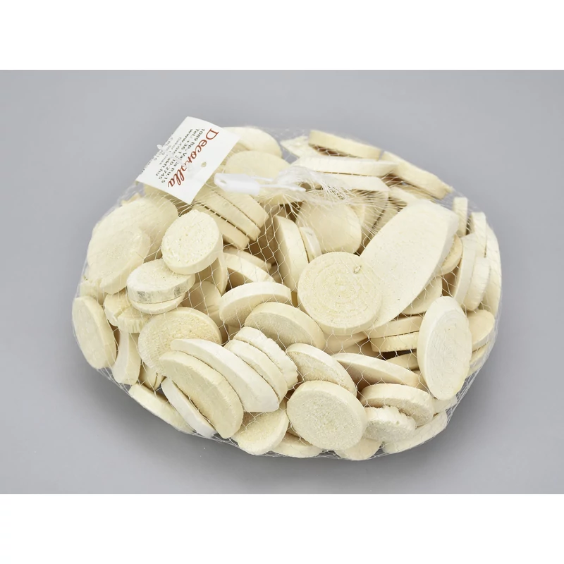 Natúr ovális fa szeletek vegyes 2-6cm 0,5kg/csomag