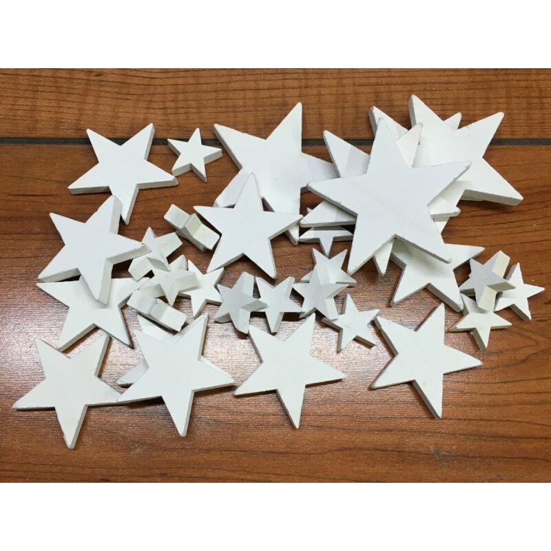 Fehér fa csillagok vegyes 