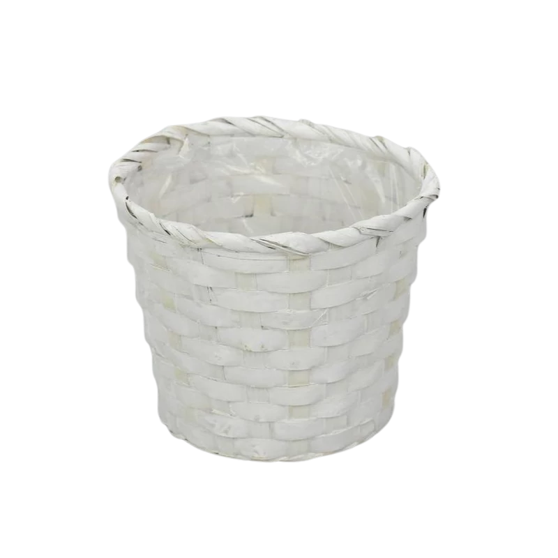 Bambusz kaspó fehér 16cm