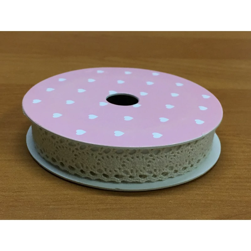 Csipke öntapadós ekrü 1,5cm széles