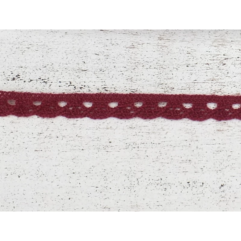 Bordó pamut csipke 1cm*2méter