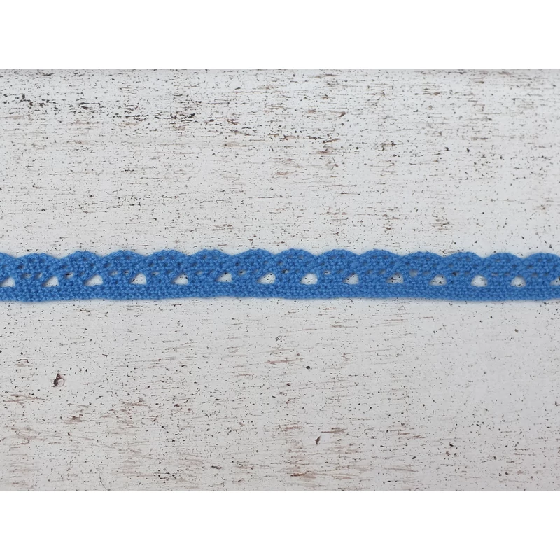 Égkék pamut csipke 1cm*2méter