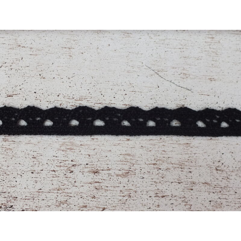 Fekete pamut csipke 1cm*2méter