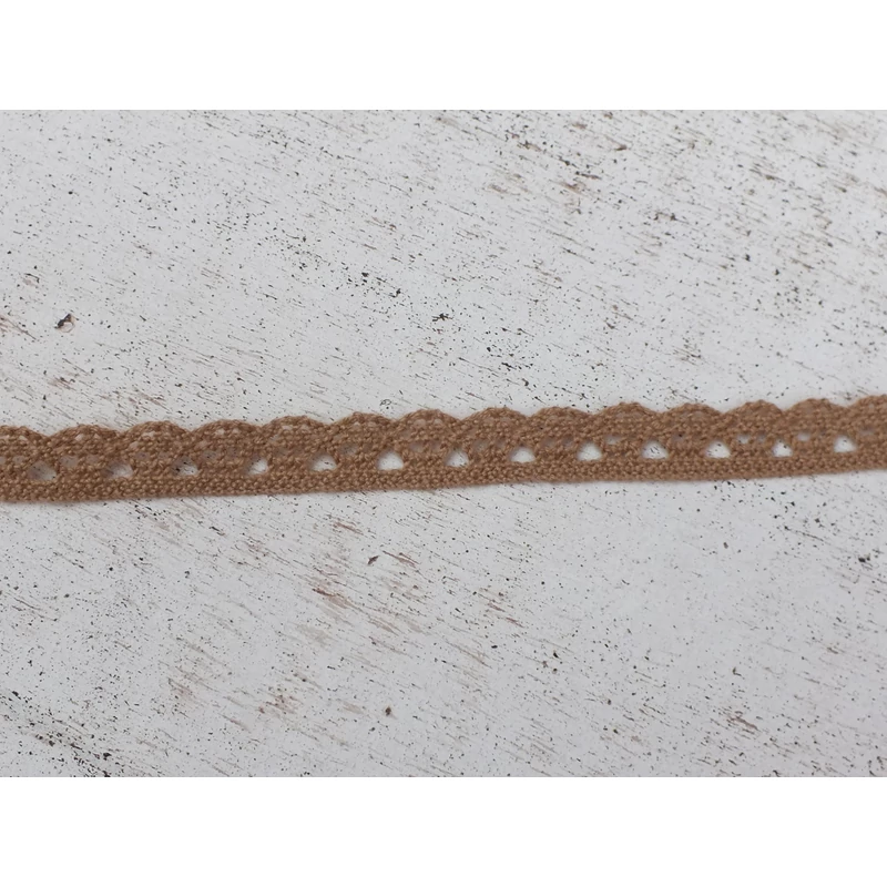 Mogyoró pamut csipke 1cm*2méter