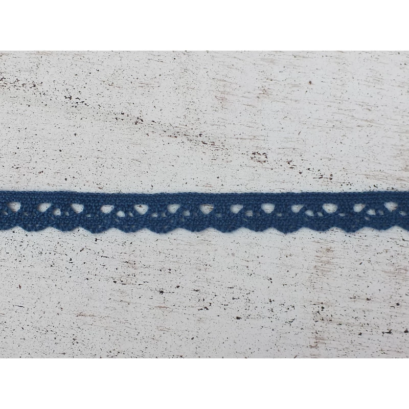 Sötétkék pamut csipke 1cm*2méter