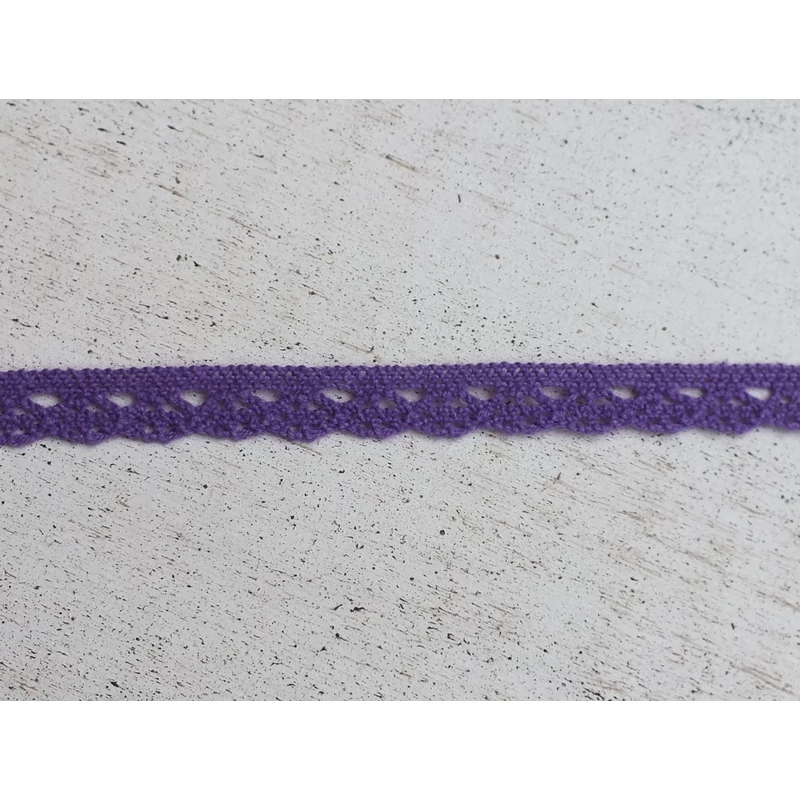 Sötétlila pamut csipke 1cm*2méter