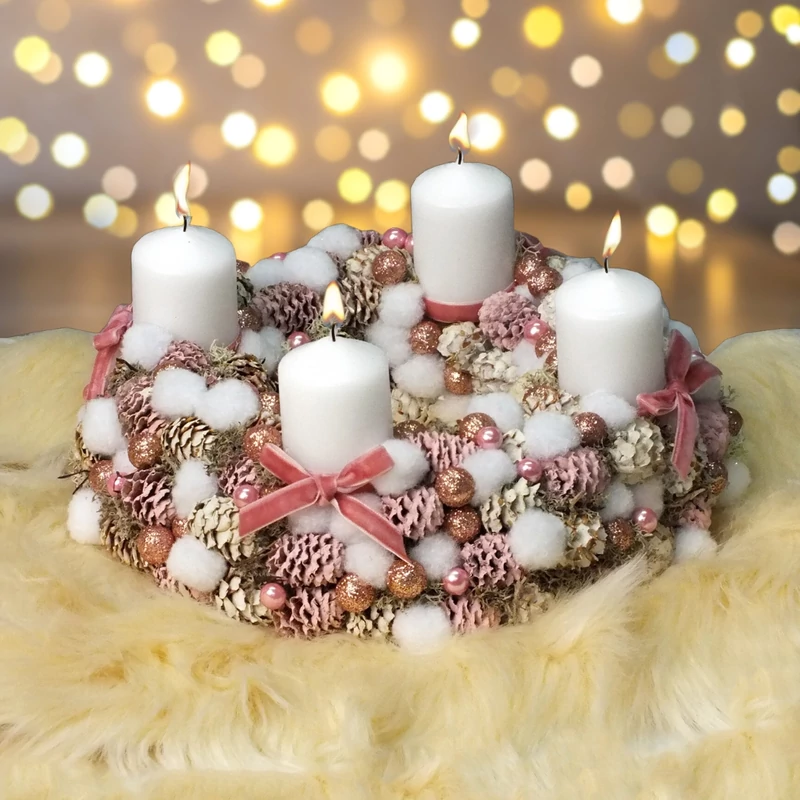 Csináld magad! - Terméses fehér adventi koszorú