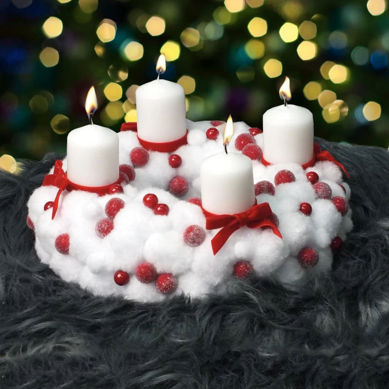 Csináld magad! - Piros-fehér havas adventi koszorú
