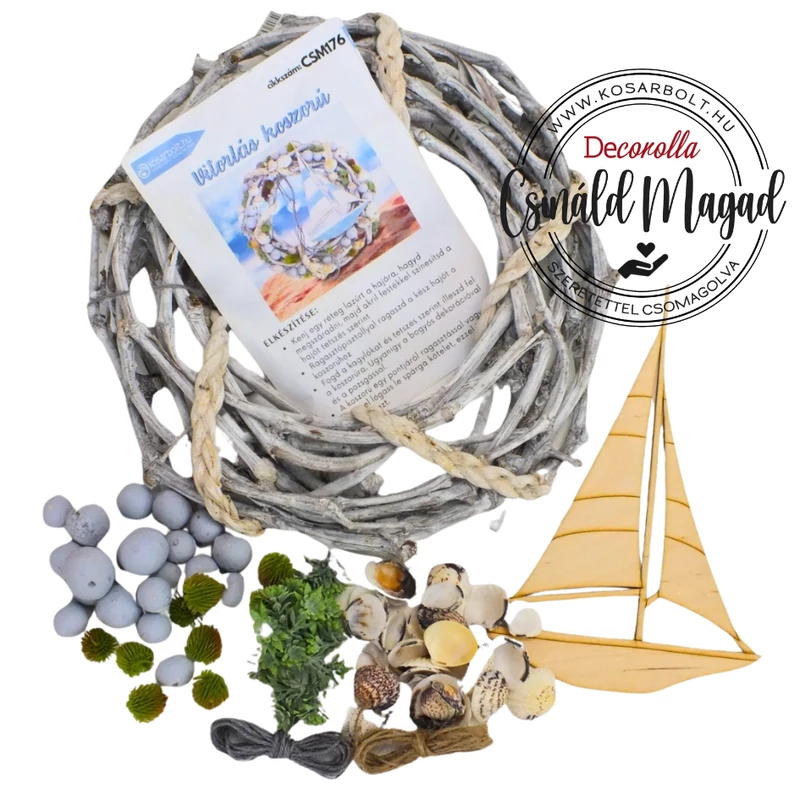 Csináld magad - Nyári vitorlás koszorú 32cm