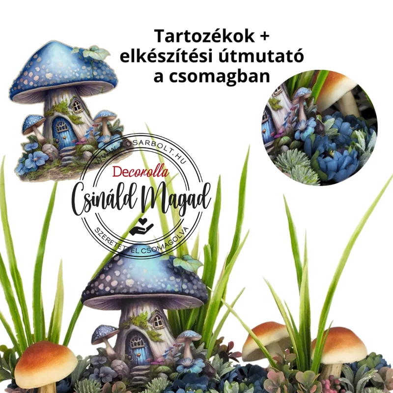 Csináld magad! - Erdei manólak asztaldísz 35cm