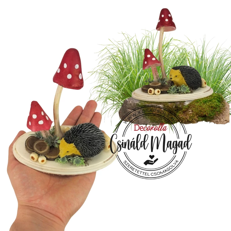 Csináld magad! - Kis sün nagy gombán 8x15cm