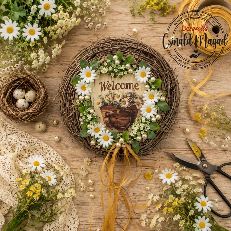 Welcome táblás kopogtató DIY csomag