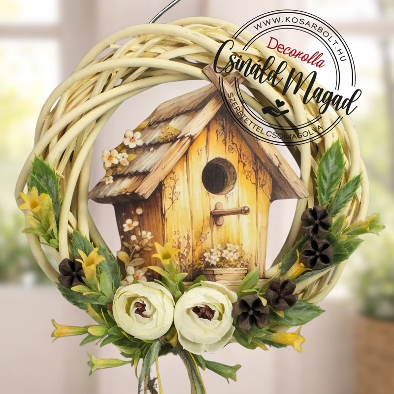 Csináld magad - Madáretetős koszorú 20cm - sárga