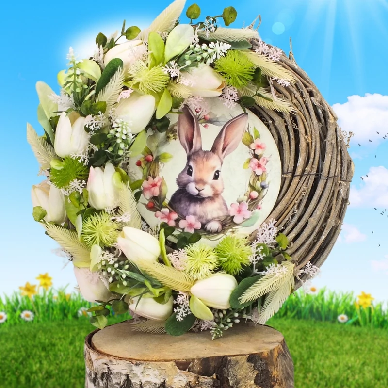 Csináld magad! - Húsvéti tulipános kopogtató 30cm