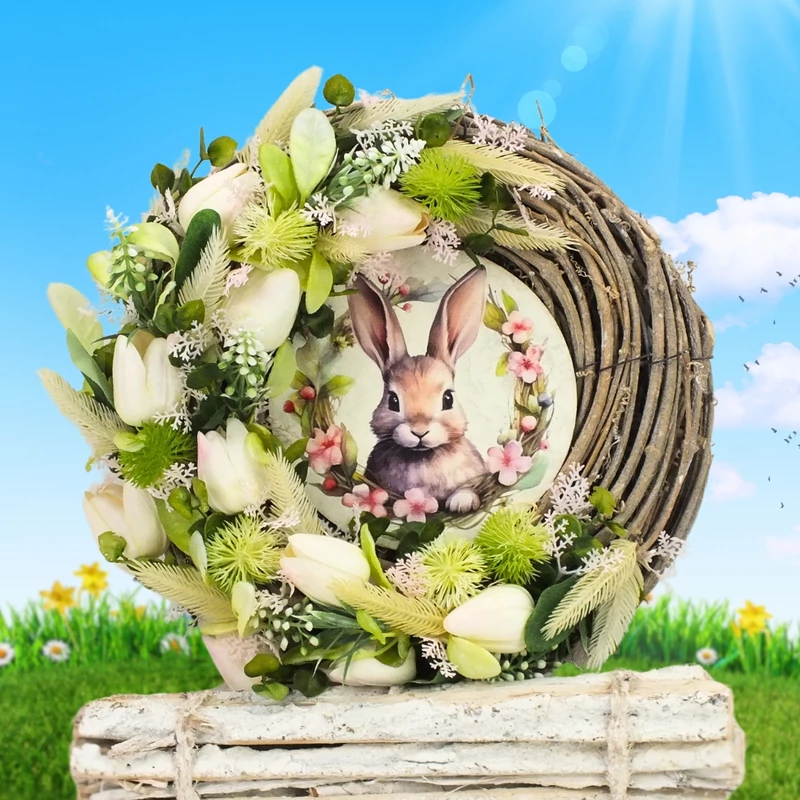 Csináld magad! - Húsvéti tulipános kopogtató 30cm